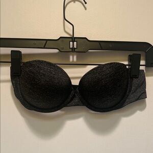 Victoria's Secret Charcoal Gray Strapless Bra